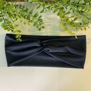 Navy Blue Basic Knotted Stretchy Headband